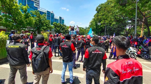 Buruh Geruduk Kemenkes Tolak Iuran BPJS