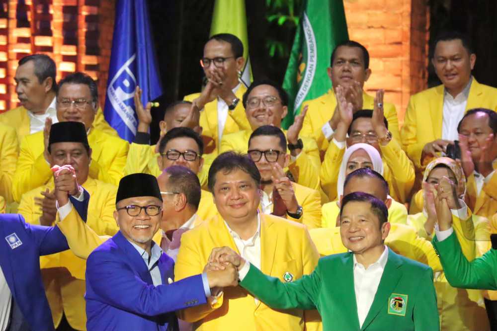 KIB Tandatangani Kerja Sama, Golkar Sambut Sahabat PAN dan PPP