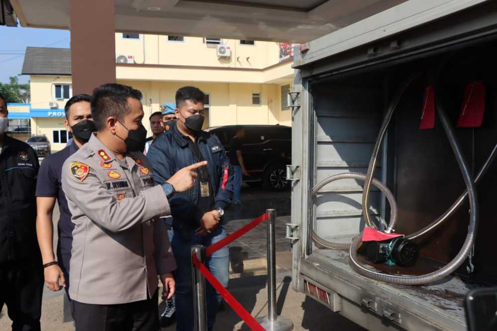 Polres Lebak Amankan 2 Pelaku  Penyalahgunaan Solar Subsidi