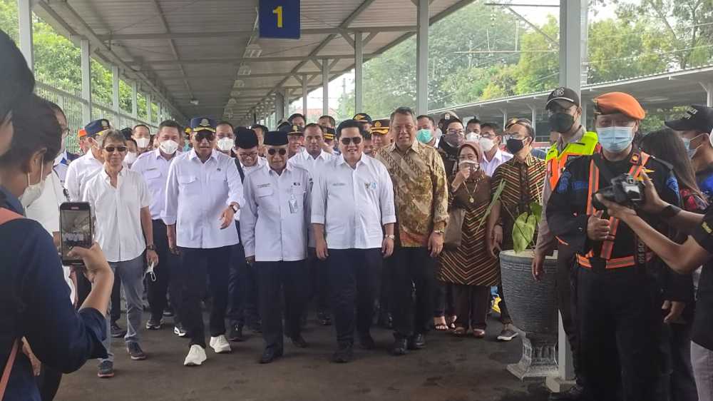 Budi Karya Sumadi dan Erick Thohir Resmikan Penataan Stasiun Pondok Ranji