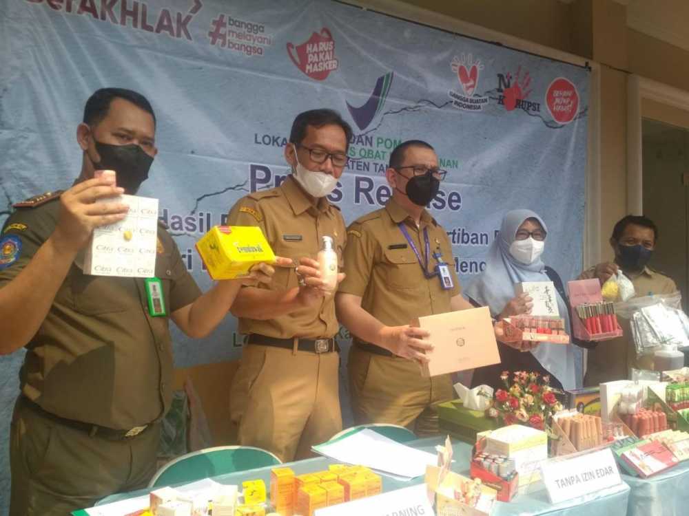 Kosmetik Ilegal Beredar di Kabupaten Tangerang, Belasan Ribu Obat Keras Diamankan Loka POM