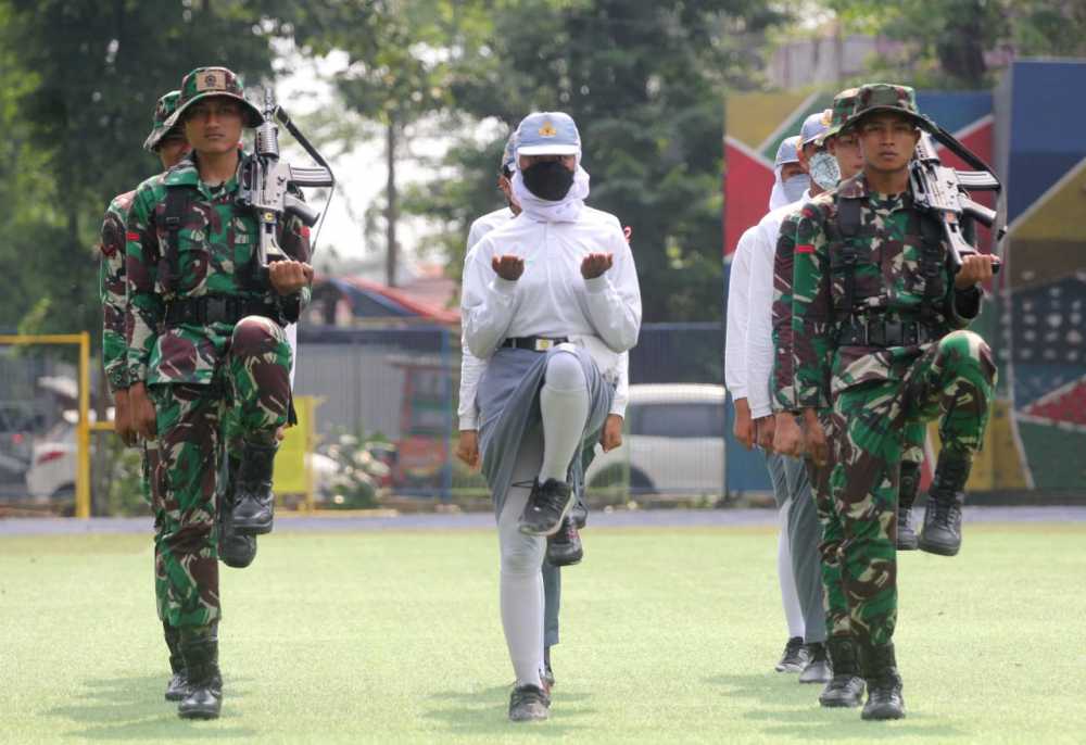 Paskibraka Kota Tangerang Digembleng Tim Arhanud 01 Serpong