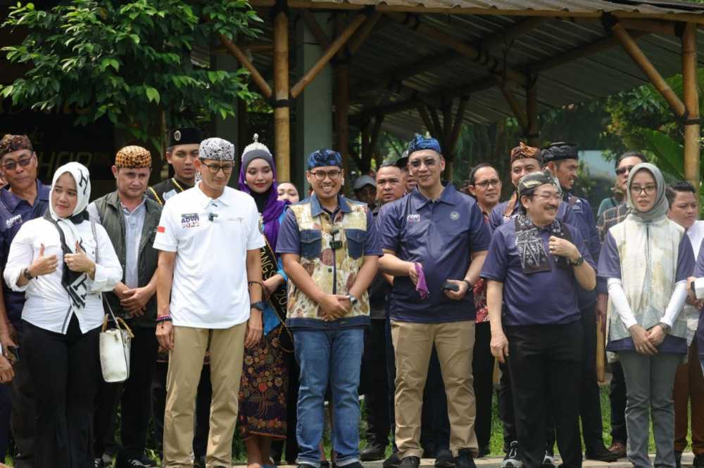 Masuk ke dalam 75 Desa Wisata Terbaik, Pilar Dampingi Sandiaga Uno Kunjungi Kampung Keranggan