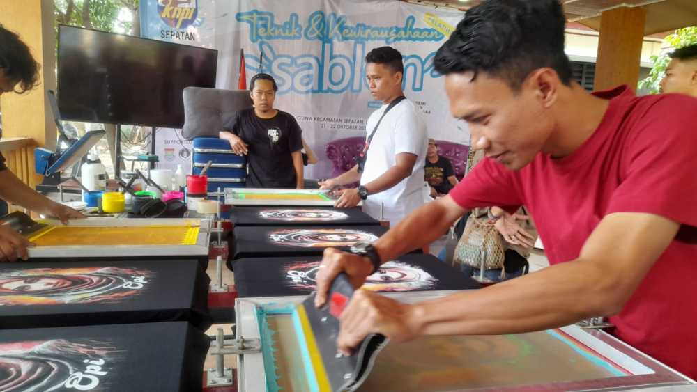 Laksanakan Pelatihan Sablon, KNPI Sepatan Ingin Ciptakan ‘Entrepreneur Muda’ yang Andal