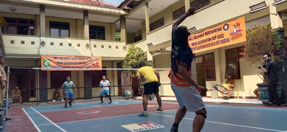 Jelang HUT RI ke-77, BPBD Kota Tangerang Gelar Badminton Cup Antar OPD