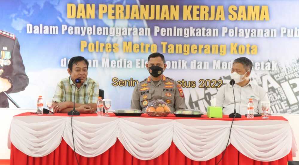 Tingkatkan Pelayanan Publik, Polrestro Lakukan Kerjasama dengan Media di Kota Tangerang