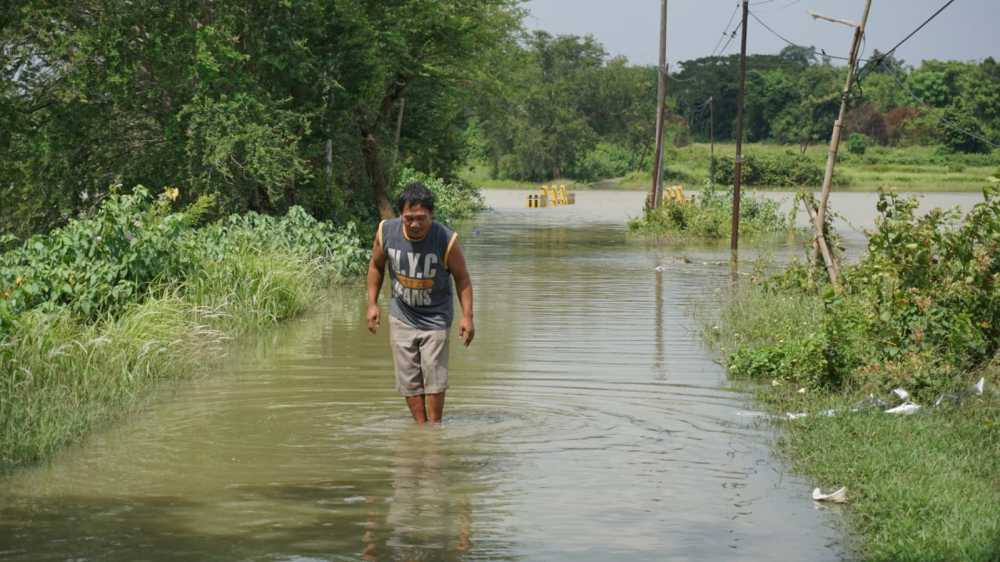 Jalan Desa Terendam Luapan Cimanceuri