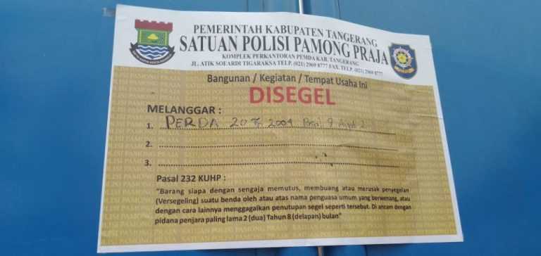 Satpol PP akan Telusuri Pelepas Segel