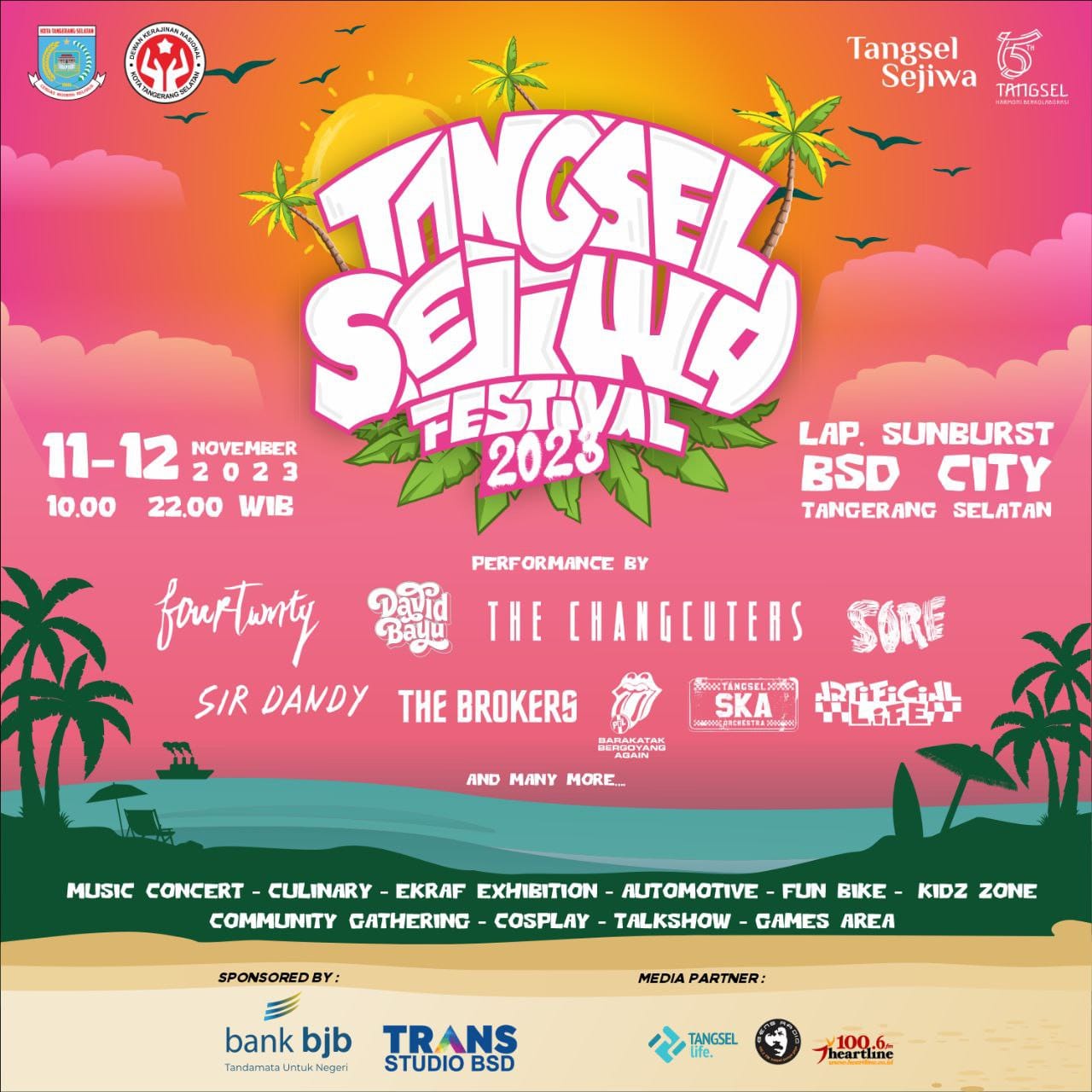 Fourtwenty dan The Changcuters Akan Hadir di Tangsel Sejiwa Fest 2023, Catat Tanggalnya