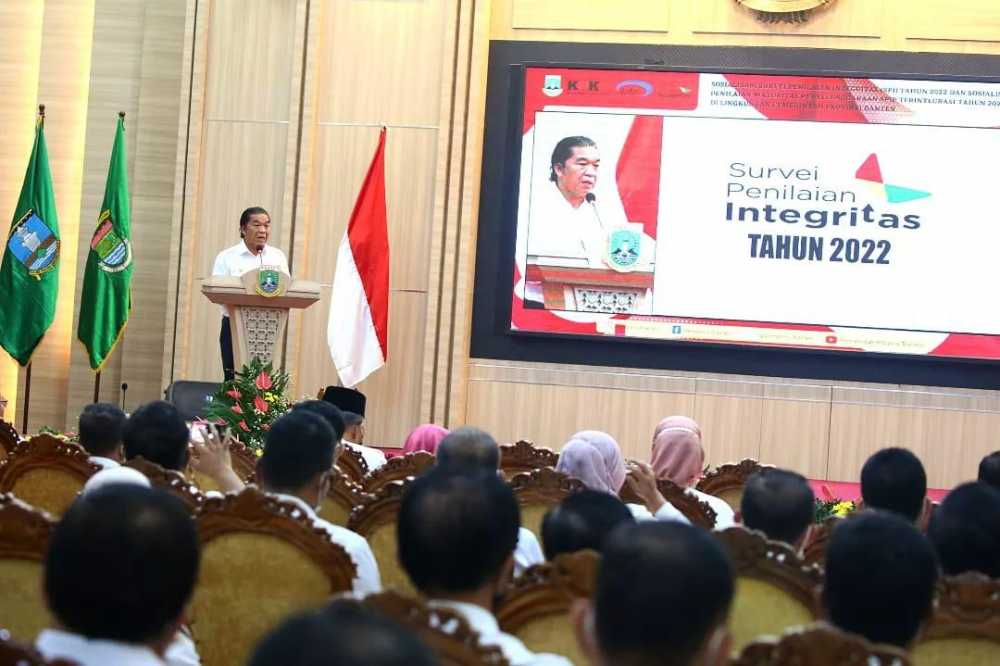 Laksanakan Sosialisasi SPI dan Maturitas SPIP 2022,  Pemprov Banten Komitmen Wujudkan Pemerintahan yang Bersih