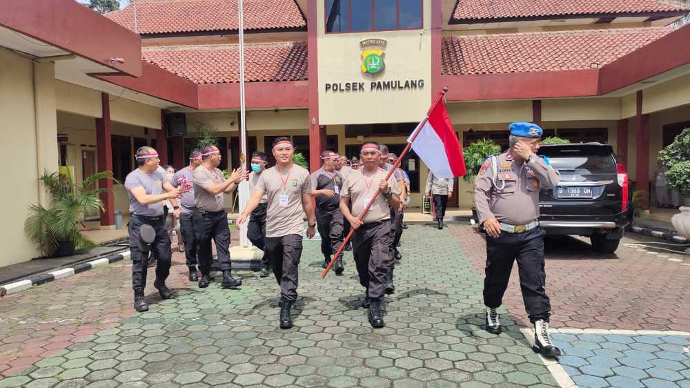 Puluhan Anggota Polsek Pamulang Semangat Ikuti Pelatihan Revolusi Mental