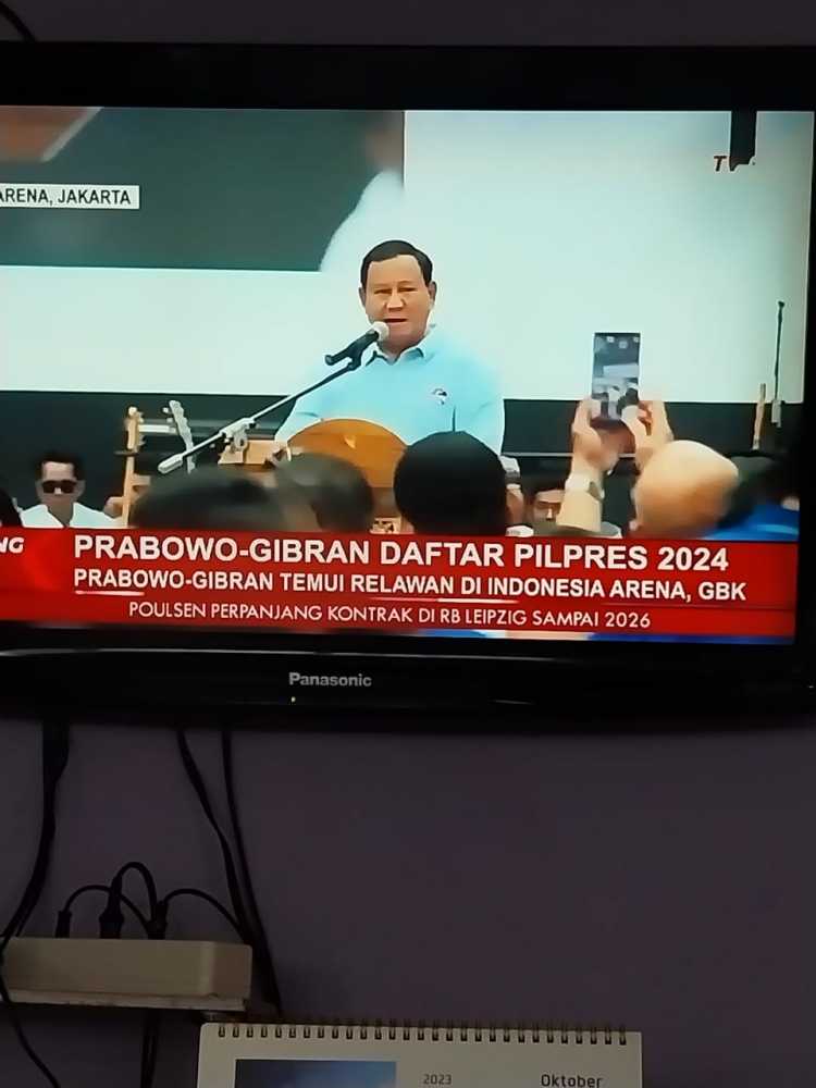 Saat Deklarasi Prabowo-Gibran di GBK, Prabowo Bersumpah Sejahterakan Rakyat