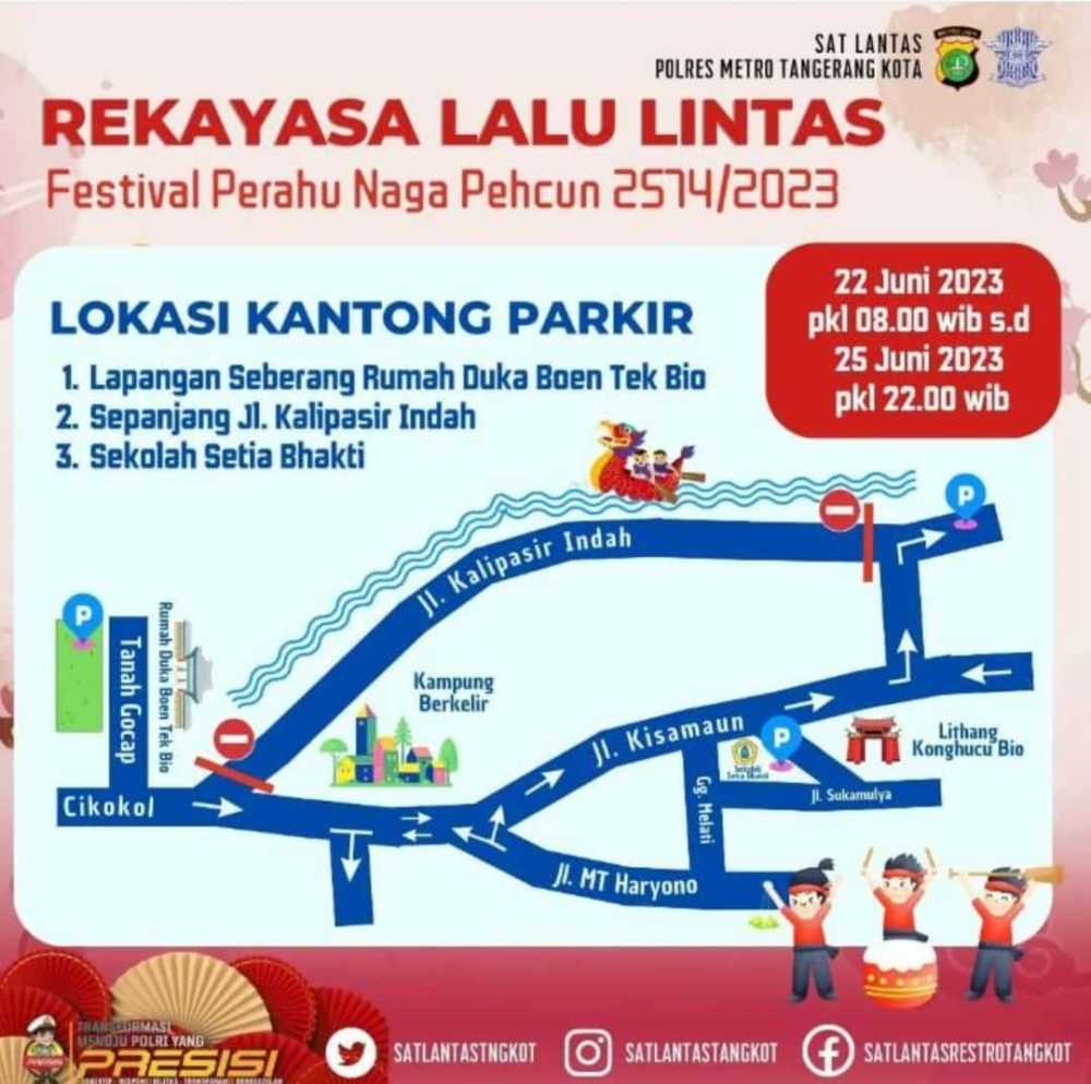 Ada Festival Pehcun, Jalan Kali Pasir Tangerang Ditutup